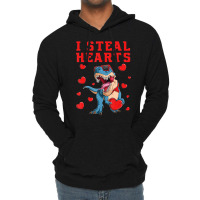 I Steal Hearts Valentines Day Dinosaur Boys Men Lo Lightweight Hoodie | Artistshot