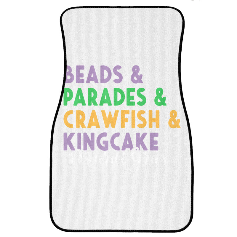 Mardi Gras Beads Parades King Cake CrawfishÂ fat Front Car Mat | Artistshot