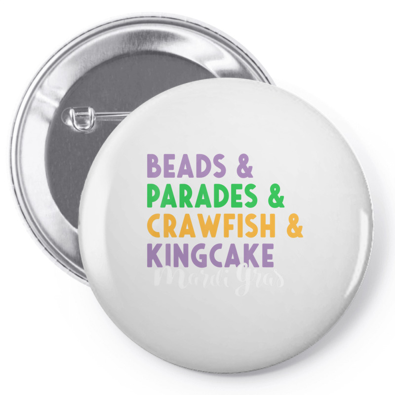 Mardi Gras Beads Parades King Cake CrawfishÂ fat Pin-back Button | Artistshot