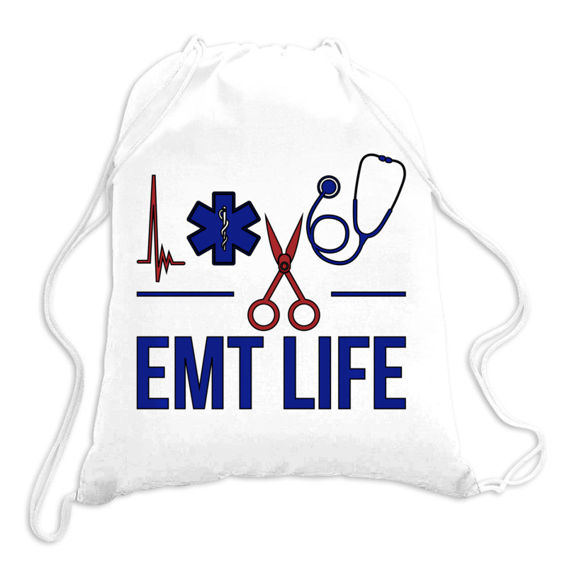 Emt Life Emergency Medical Technician Sweatshirt Drawstring Bags | Artistshot