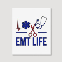 Emt Life Emergency Medical Technician Sweatshirt Portrait Canvas Print | Artistshot