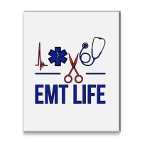 Emt Life Emergency Medical Technician Sweatshirt Metal Print Vertical | Artistshot