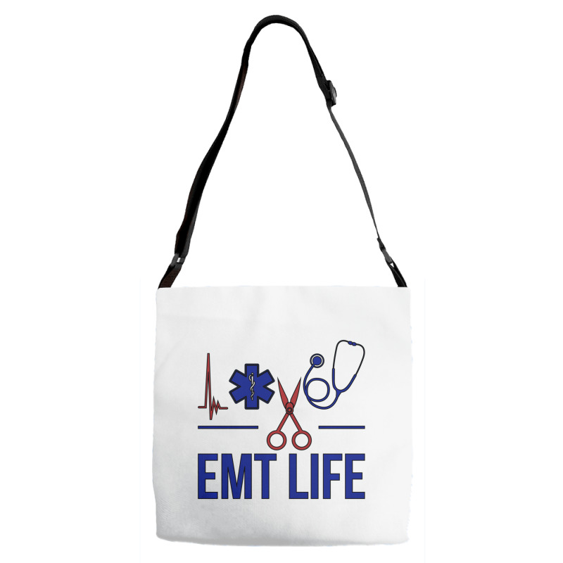 Emt Life Emergency Medical Technician Sweatshirt Adjustable Strap Totes | Artistshot