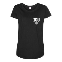 Icu Registered Nurse Medical Rn Staff Healthcare N Maternity Scoop Neck T-shirt | Artistshot