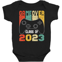 Game Over Class Of 2023 Video Games Vintage Gradua Baby Bodysuit | Artistshot