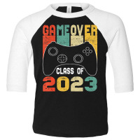 Game Over Class Of 2023 Video Games Vintage Gradua Toddler 3/4 Sleeve Tee | Artistshot