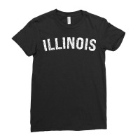 Vintage Illinois Mens Illinois Womens Orange T Shi Ladies Fitted T-shirt | Artistshot