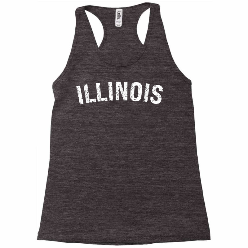 Vintage Illinois Mens Illinois Womens Orange T Shi Racerback Tank by obdulia | Artistshot