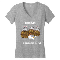 Funny Barn Hunt   In Search Of Rats With Jack Russ Women's V-neck T-shirt | Artistshot