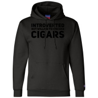 Cigar Introvert 70s Champion Hoodie | Artistshot