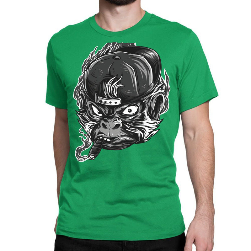 Angry Gorilla In A Cap Hipster Classic T-shirt by iveryamnnj | Artistshot