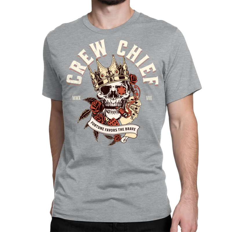 Crew Chief Skull With Cigar Design Classic T-shirt by zekrinatorer | Artistshot