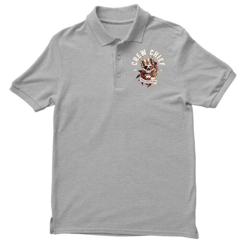 Crew Chief Skull With Cigar Design Men's Polo Shirt by zekrinatorer | Artistshot