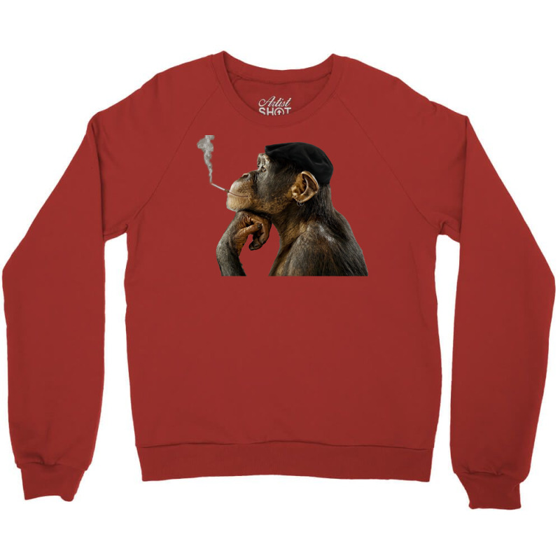 Cigarrete Smoking Monkey 80s Crewneck Sweatshirt | Artistshot