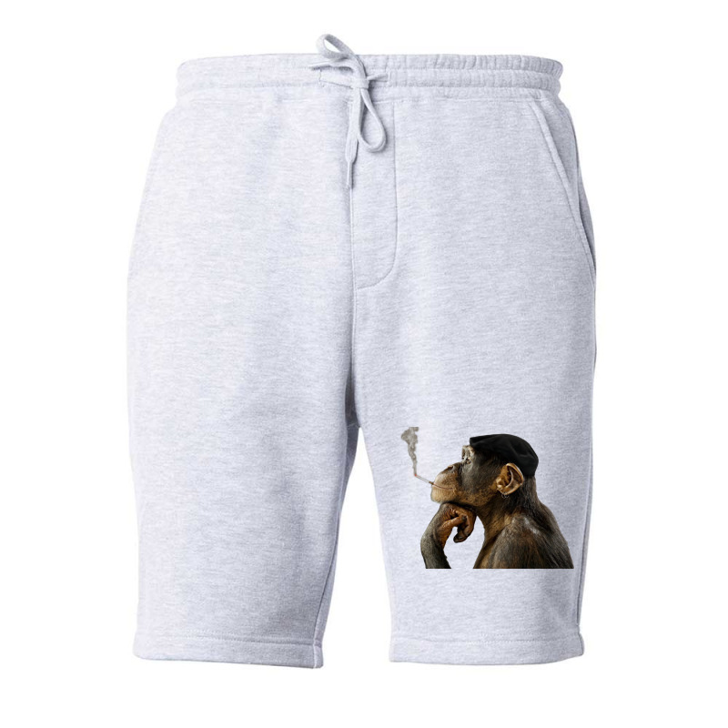 Cigarrete Smoking Monkey 80s Fleece Short | Artistshot