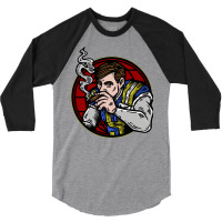 Football Smoke Break 70s 3/4 Sleeve Shirt | Artistshot