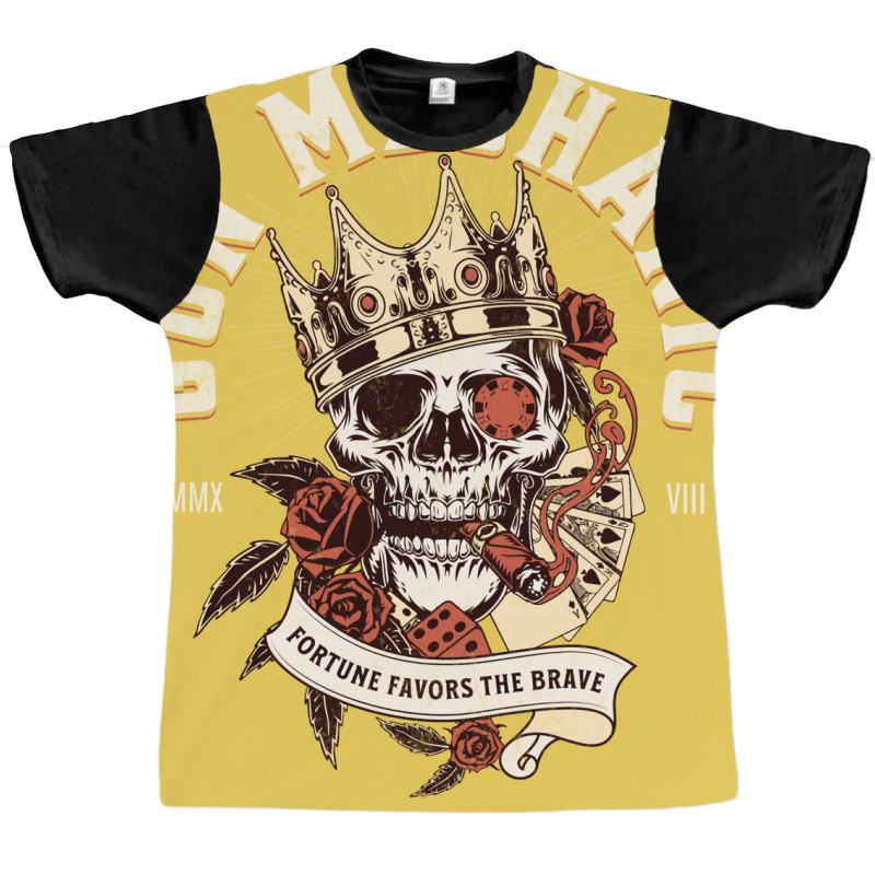 Gun Mechanic Skull With Cigar Design Graphic T-shirt | Artistshot