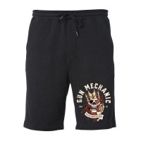 Gun Mechanic Skull With Cigar Design Fleece Short | Artistshot