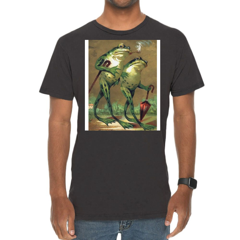 Frogs Take A Leisurely Stroll Cool Vintage T-Shirt by homymogdada | Artistshot