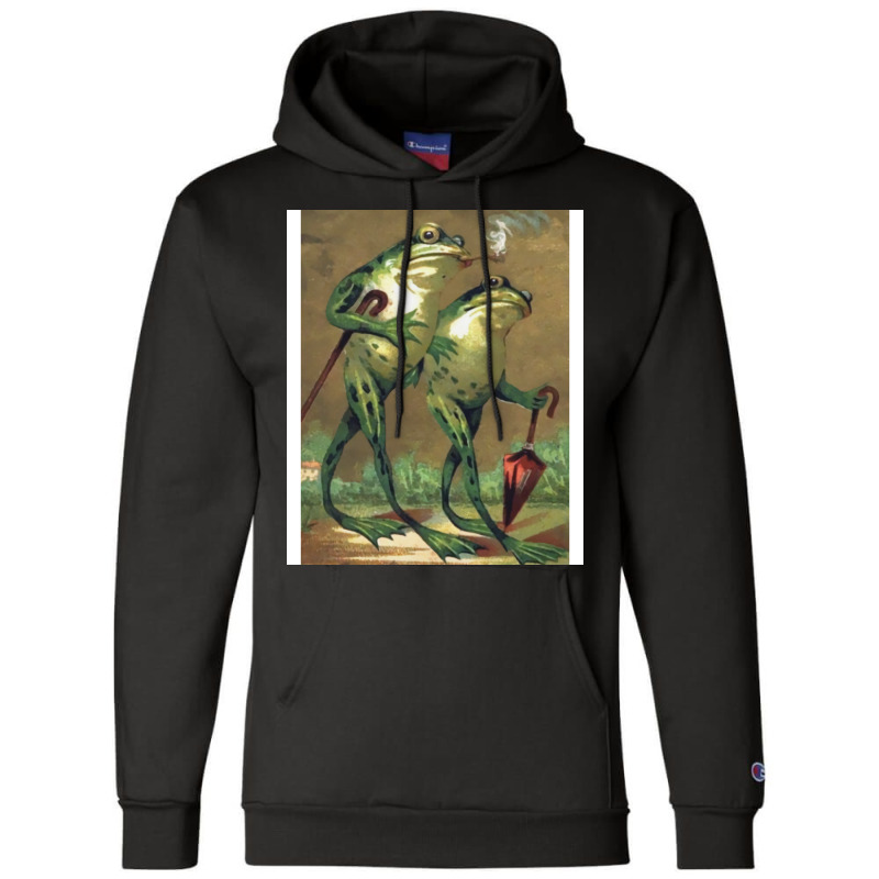 Frogs Take A Leisurely Stroll Cool Champion Hoodie by homymogdada | Artistshot