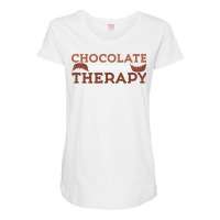 Chocolate Therapy Cocoa Cake Brownie Retro Maternity Scoop Neck T-shirt | Artistshot