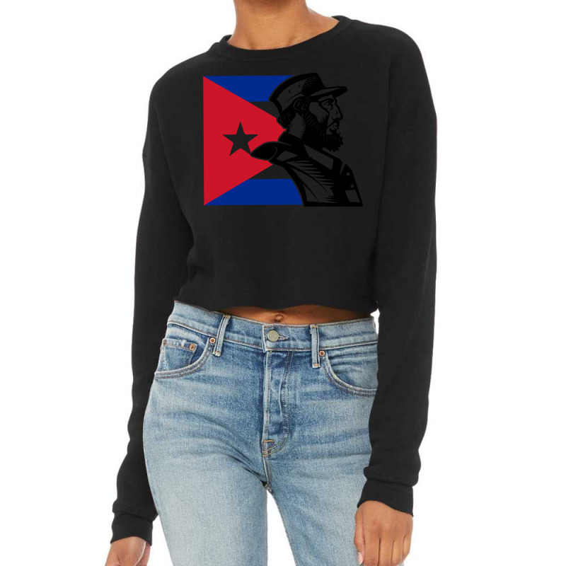 Fidel Castro Cute Hipster Cropped Sweater by toptasratiehw | Artistshot