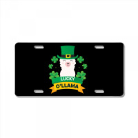 Lucky O'llama St Patricks Day License Plate | Artistshot