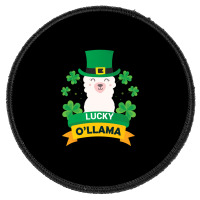 Lucky O'llama St Patricks Day Round Patch | Artistshot