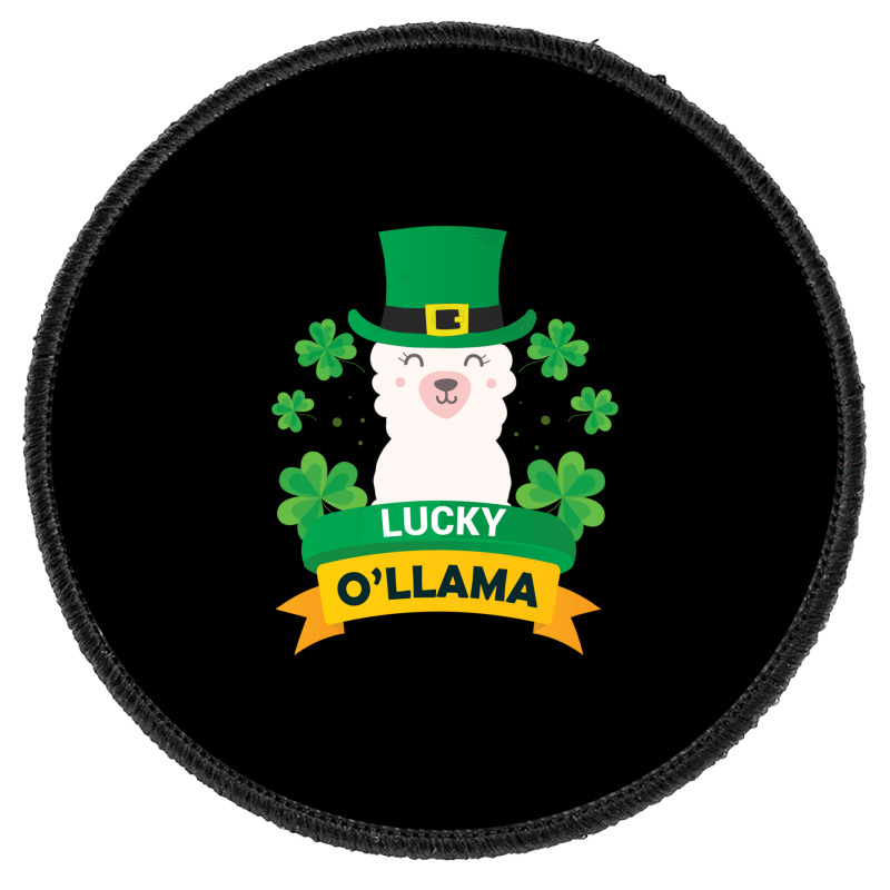 Lucky O'llama St Patricks Day Round Patch | Artistshot