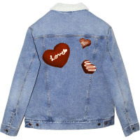 Valentines Day Chocalates Music Unisex Sherpa-lined Denim Jacket | Artistshot