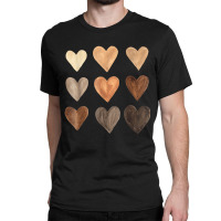 Melanin Skin Tone Hearts Black History Month Women Classic T-shirt | Artistshot