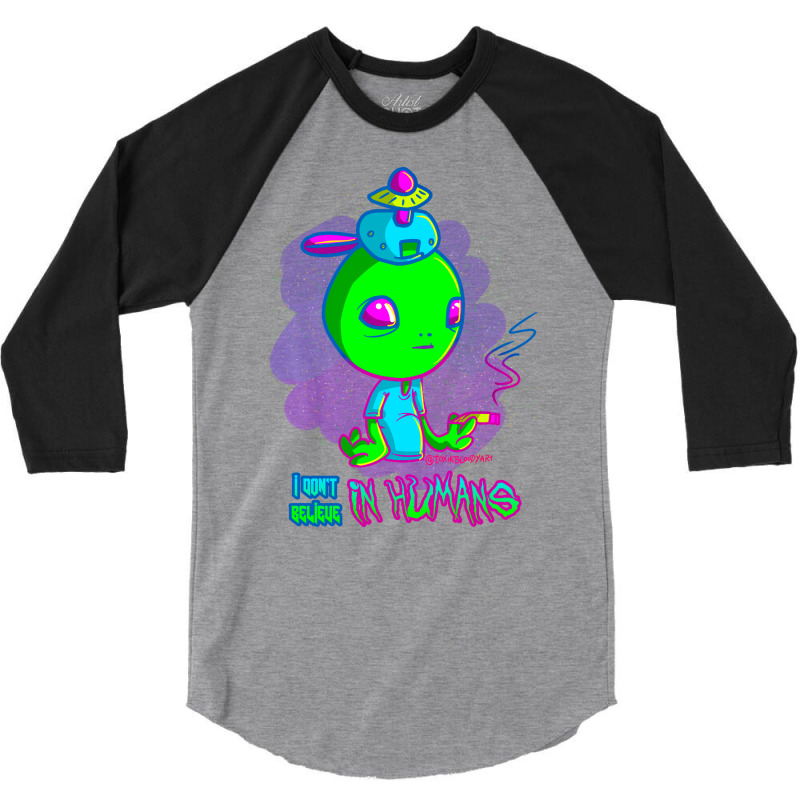 Alien Kid Girl 3/4 Sleeve Shirt by alheklupsm | Artistshot