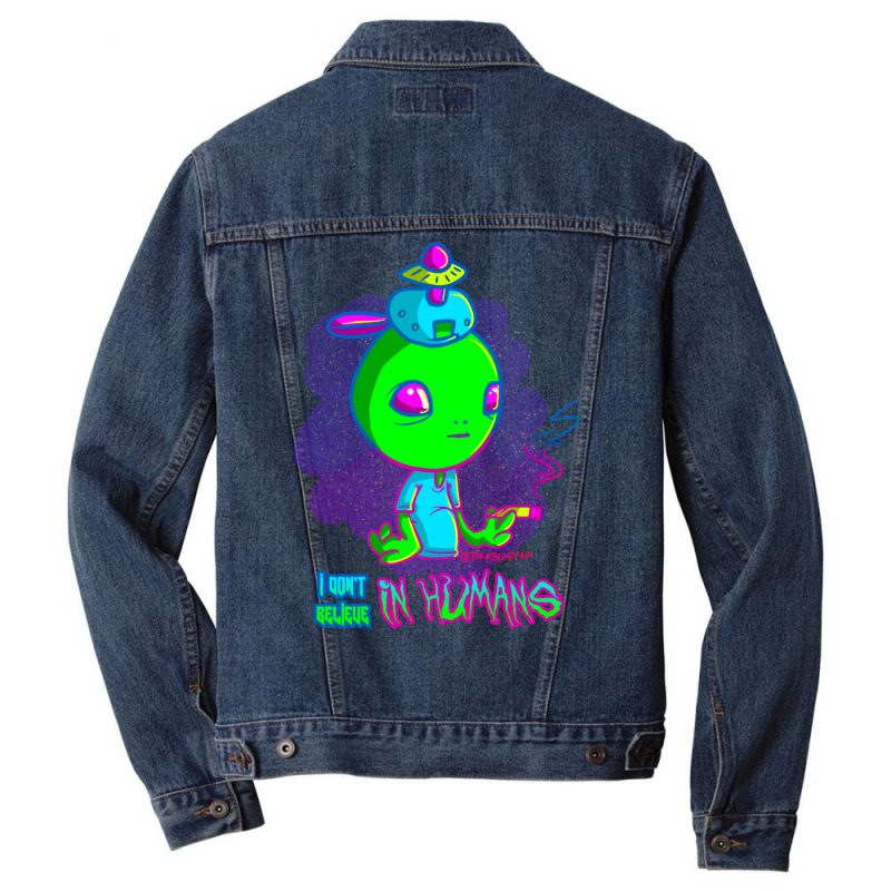 Alien Kid Girl Men Denim Jacket by alheklupsm | Artistshot