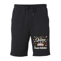 Queen Of The Slot Machine Casino Gambling Lover Gr Fleece Short | Artistshot