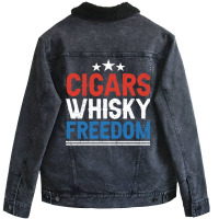 Cigar Smoking Cigars Trending Unisex Sherpa-lined Denim Jacket | Artistshot