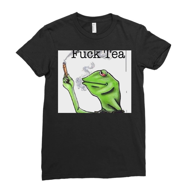 Fuck Tea Frog Ladies Fitted T-Shirt by Nadeau | Artistshot