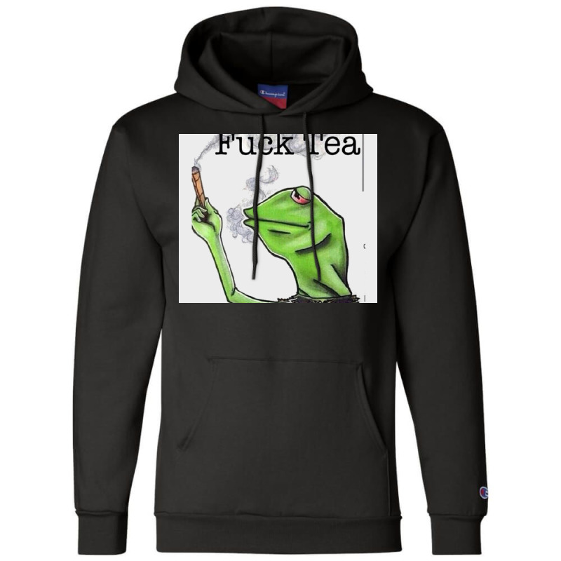 Fuck Tea Frog Champion Hoodie by Nadeau | Artistshot