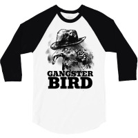 Gangster Bird With Hat And Cigar Aesthetic 3/4 Sleeve Shirt | Artistshot