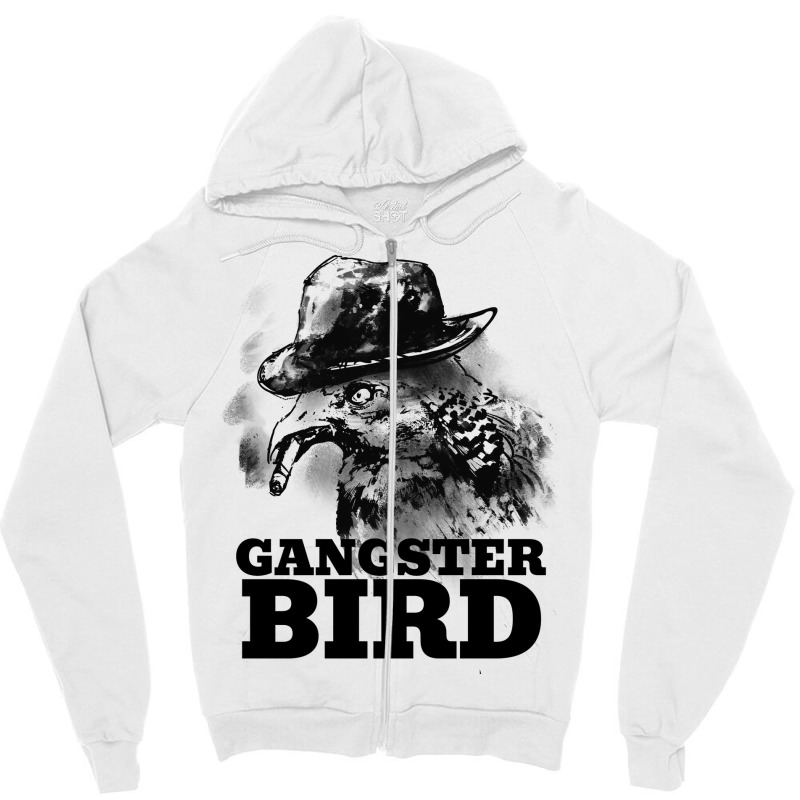 Gangster Bird With Hat And Cigar Aesthetic Zipper Hoodie by alheklupsm | Artistshot