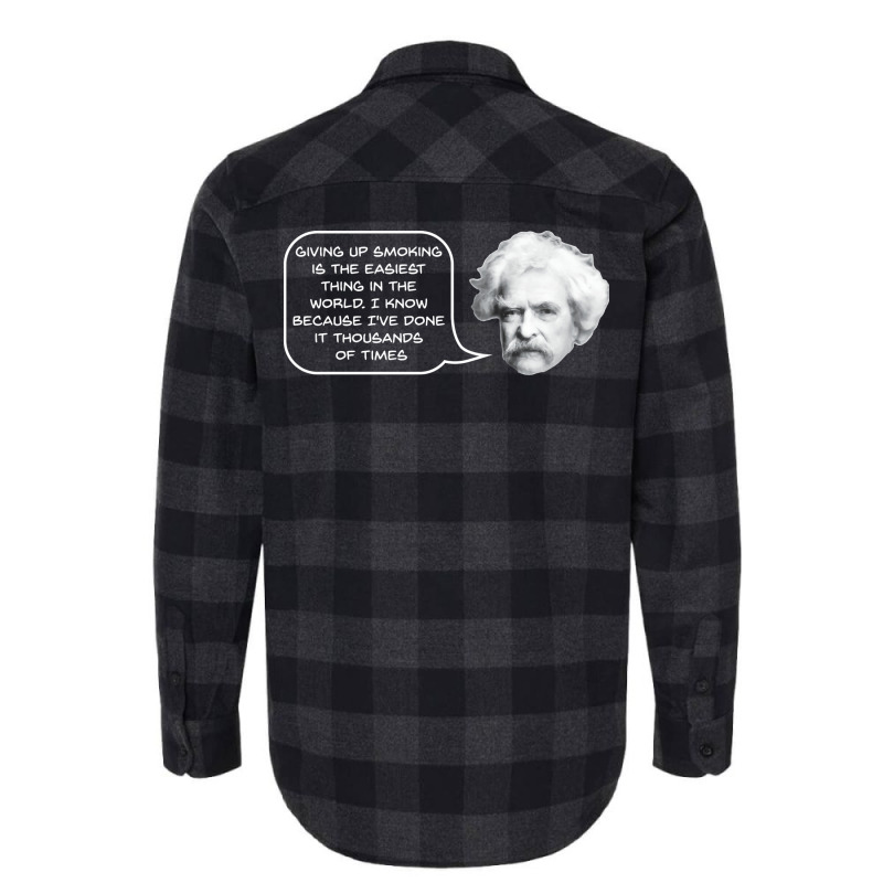 Mark Twain On Smoking 70s Flannel Shirt by alheklupsm | Artistshot