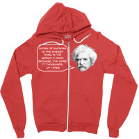 Mark Twain On Smoking 70s Zipper Hoodie | Artistshot