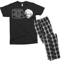 Mark Twain On Smoking 70s Men's T-shirt Pajama Set | Artistshot