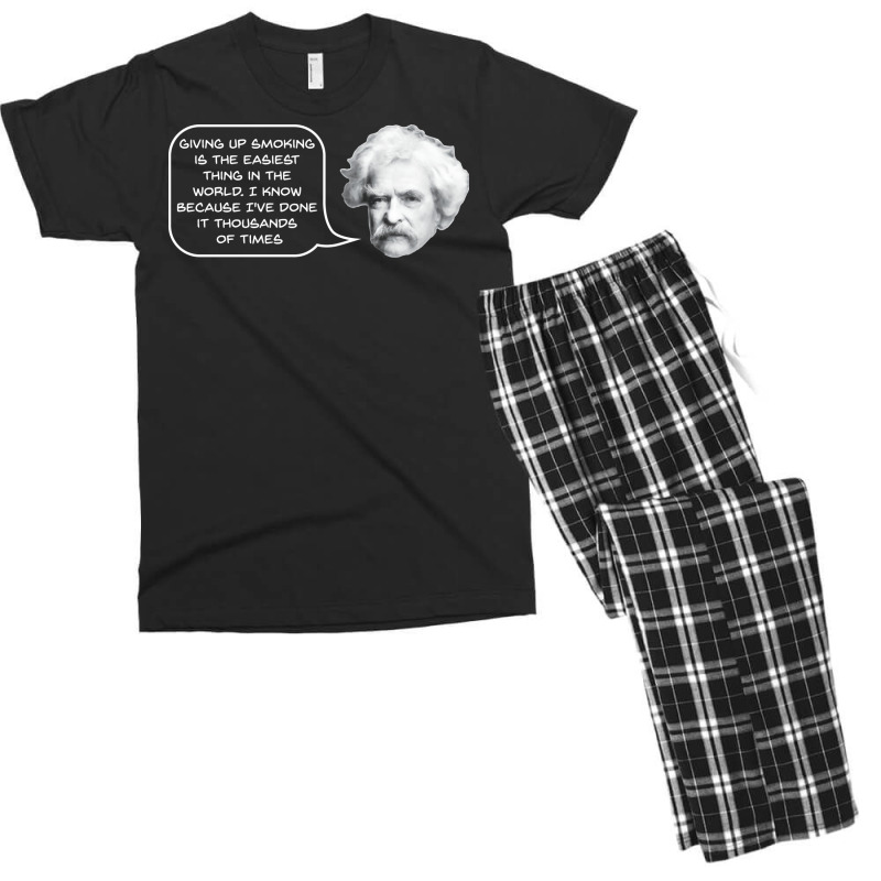 Mark Twain On Smoking 70s Men's T-shirt Pajama Set by alheklupsm | Artistshot