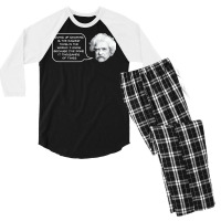 Mark Twain On Smoking 70s Men's 3/4 Sleeve Pajama Set | Artistshot