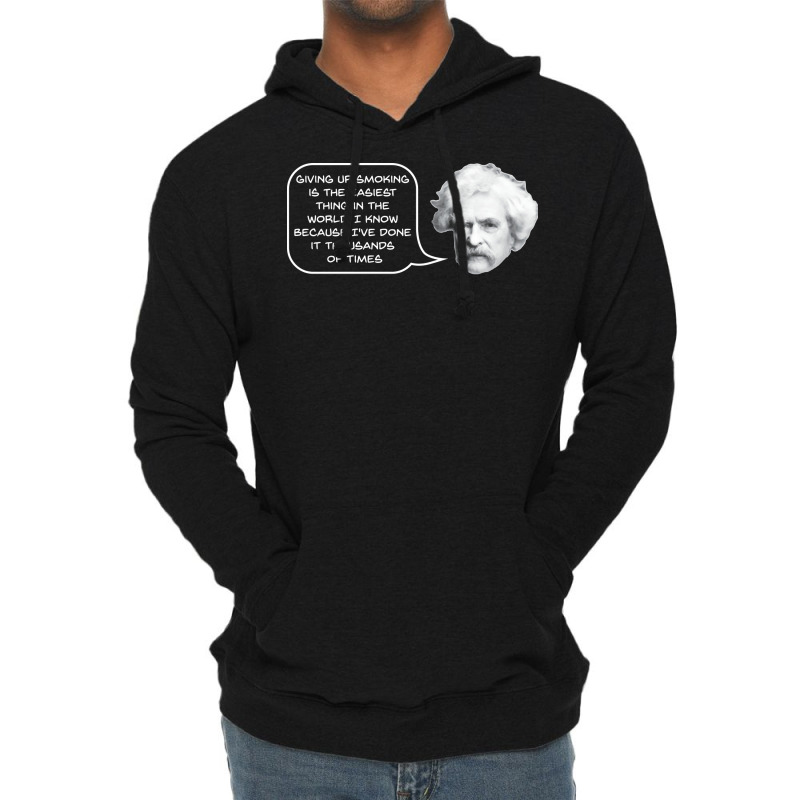 Mark Twain On Smoking 70s Lightweight Hoodie by alheklupsm | Artistshot