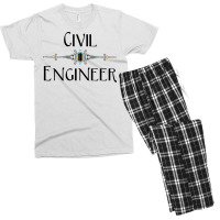 Civil Engineer Decorative Line Nature Men's T-shirt Pajama Set | Artistshot