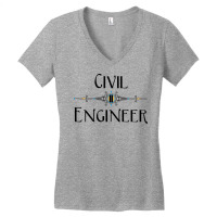 Civil Engineer Decorative Line Nature Women's V-neck T-shirt | Artistshot