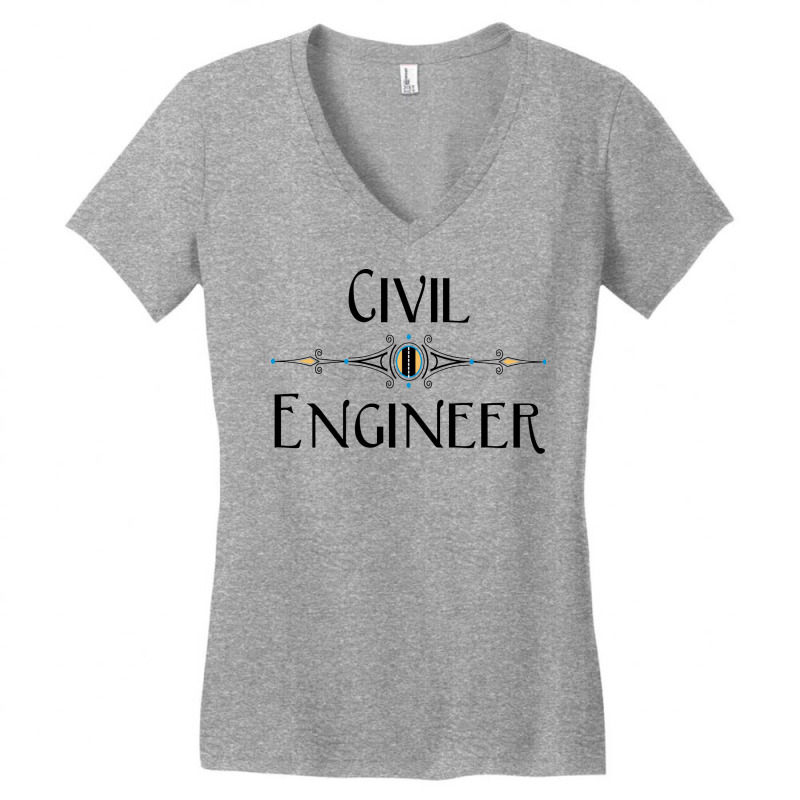 Civil Engineer Decorative Line Nature Women's V-Neck T-Shirt by akgolfkkp | Artistshot