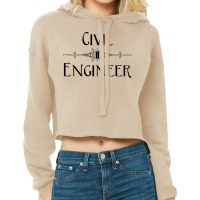 Civil Engineer Decorative Line Nature Cropped Hoodie | Artistshot