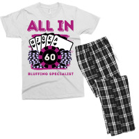 All In 60 60th Poker Casino 60 Years Old Poker Gam Men's T-shirt Pajama Set | Artistshot